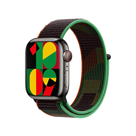 Apple Watch Ultra 49mm Uyumlu Kordon Hasır Örgü Cırt Cırtlı Terletmeyen Zore KRD-03 Kumaş Kayış Black Unity