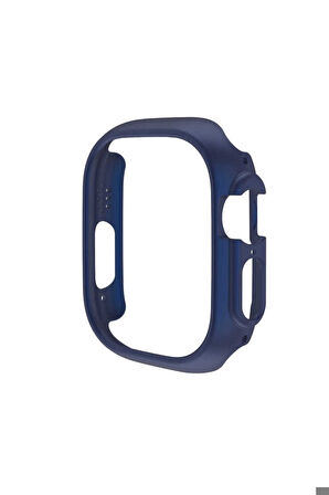 Apple Watch Ultra 49mm Uyumlu Sert PC Kasa Koruyucu Zore Watch Gard 18 Mavi