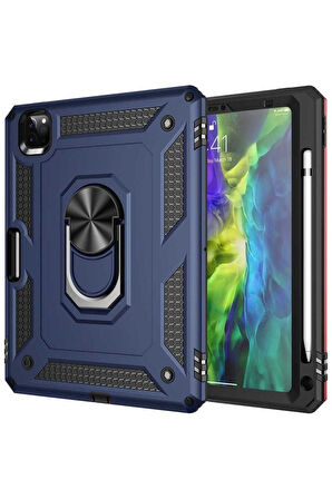Apple iPad Pro 11 2022 M2 Uyumlu Kılıf Zore Tablet Vega Kapak Mavi