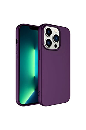 Apple iPhone 14 Pro Max Uyumlu Kılıf Zore LSR Lansman Kapak Derin Mor