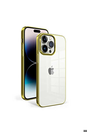 Apple iPhone 14 Pro Uyumlu Kılıf Zore Sun Kapak Gold