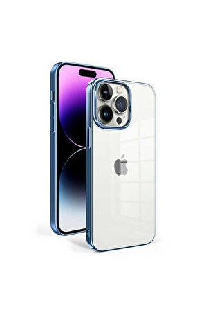 Apple iPhone 14 Pro Max Uyumlu Kılıf Zore Sun Kapak Mavi Açık