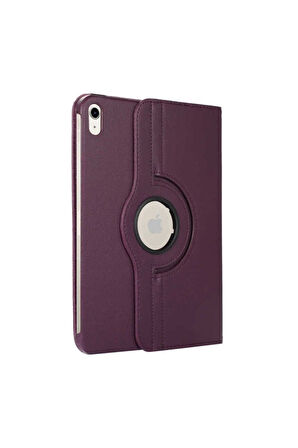 Apple iPad 10.9 2022 (10.Nesil) Uyumlu Zore Dönebilen Standlı Kılıf Mor