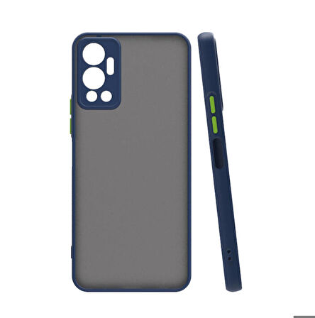 Infinix Hot 12 Uyumlu Kılıf Zore Hux Kapak Lacivert