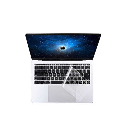 Apple Macbook 13.3' Air 2020 Uyumlu A2337 Zore Klavye Koruyucu Şeffaf Silikon Ped