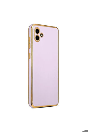 Samsung Galaxy A04 Uyumlu Kılıf Zore Bark Kapak Lila