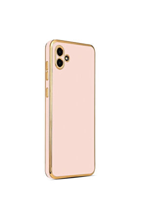 Samsung Galaxy A04 Uyumlu Kılıf Zore Bark Kapak Rose Gold