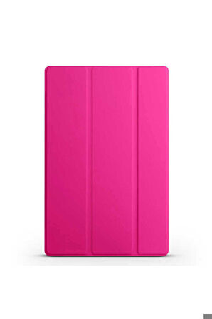 Huawei Honor Pad 8 Uyumlu Zore Smart Cover Standlı 1-1 Kılıf Pembe Koyu