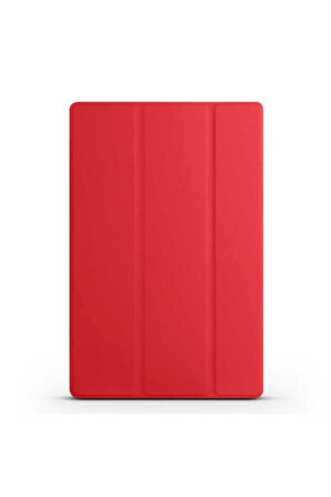Xiaomi Redmi Pad Uyumlu Zore Smart Cover Standlı 1-1 Kılıf Kırmızı