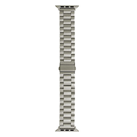 Apple Watch Ultra 49mm Uyumlu Kordon Paslanmaz Metal Titanyum Baklalı Zore KRD-93 Kayış