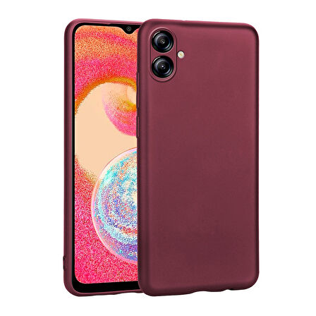 Samsung Galaxy A04E Uyumlu Kılıf Zore Premier Silikon Kapak Mürdüm