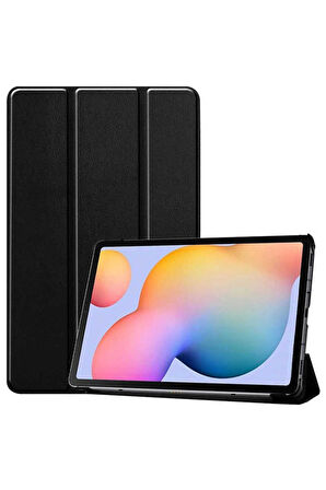 Lenovo Tab M10 Plus TB-125F - TB-128F 3. Jenerasyon Uyumlu Zore Smart Cover Standlı 1-1 Kılıf Siyah