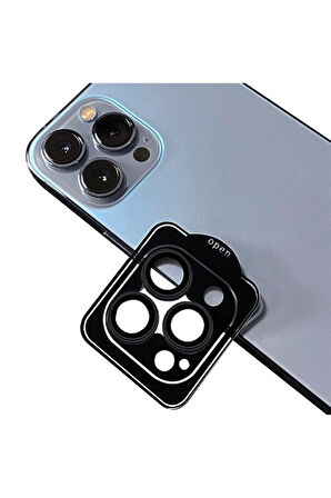 Apple iPhone 14 Pro Uyumlu Zore CL-11 Safir Parmak İzi Bırakmayan Anti-Reflective Kamera Lens Koruyucu Gümüş