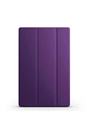 Huawei MatePad SE 10.4 Uyumlu Zore Smart Cover Standlı 1-1 Kılıf Mor