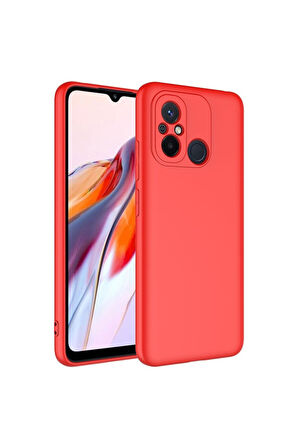 Xiaomi Redmi 12C Uyumlu Kılıf Zore Mara Lansman Kapak Kırmızı