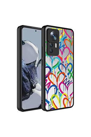 Xiaomi Mi 12T Uyumlu Kılıf Aynalı Desenli Kamera Korumalı Parlak Zore Mirror Kapak Kalp