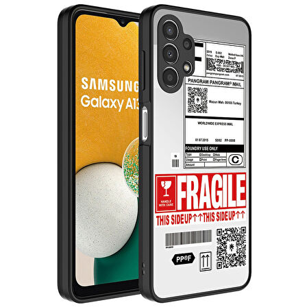 Samsung Galaxy A13 4G Uyumlu Kılıf Aynalı Desenli Kamera Korumalı Parlak Zore Mirror Kapak Fragile