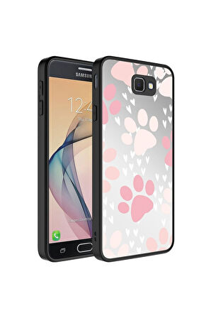 Samsung Galaxy J7 Prime Uyumlu Kılıf Aynalı Desenli Kamera Korumalı Parlak Zore Mirror Kapak Pati