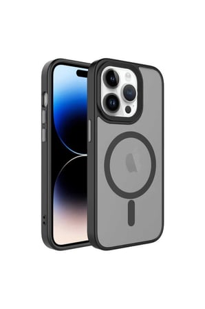 Apple iPhone 12 Pro Uyumlu Kılıf Mat Arka Yüzey Wireless Şarj Özellikli Zore Flet M-safe Kapak