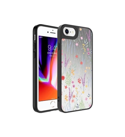 Apple iPhone SE 2022 Uyumlu Kılıf Aynalı Desenli Kamera Korumalı Parlak Zore Mirror Kapak