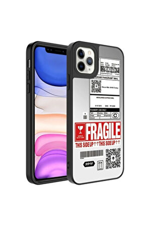 Apple iPhone 11 Pro Uyumlu Kılıf Aynalı Desenli Kamera Korumalı Parlak Zore Mirror Kapak Fragile