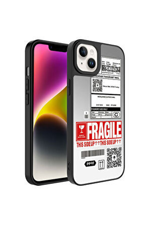 Apple iPhone 14 Uyumlu Kılıf Aynalı Desenli Kamera Korumalı Parlak Zore Mirror Kapak Fragile