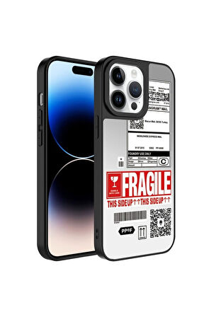 Apple iPhone 14 Pro Uyumlu Kılıf Aynalı Desenli Kamera Korumalı Parlak Zore Mirror Kapak Fragile
