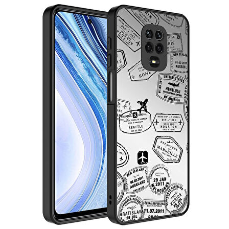 Xiaomi Redmi Note 9S Uyumlu Kılıf Aynalı Desenli Kamera Korumalı Parlak Zore Mirror Kapak Seyahat
