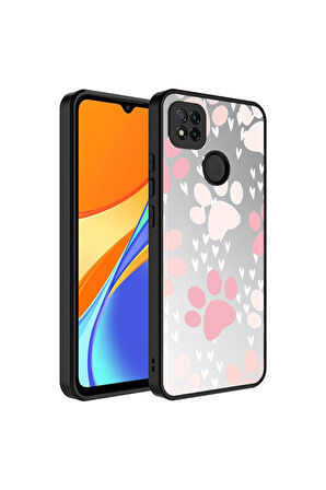 Xiaomi Redmi 9C Uyumlu Kılıf Aynalı Desenli Kamera Korumalı Parlak Zore Mirror Kapak Pati