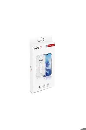 Apple iPhone 14 Plus Uyumlu Zore Kolay Uygulama Aparatlı 5D Magic Glass Cam Ekran Koruyucu