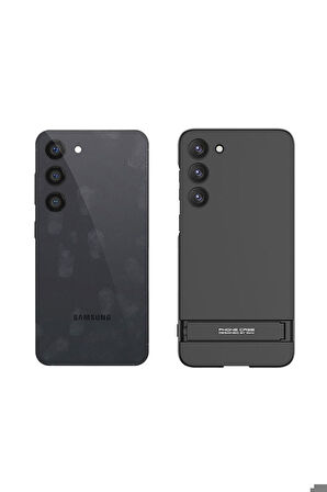 Samsung Galaxy S23 Uyumlu Kılıf Zore Kamera Korumalı Dikey Standlı Ays Kapak