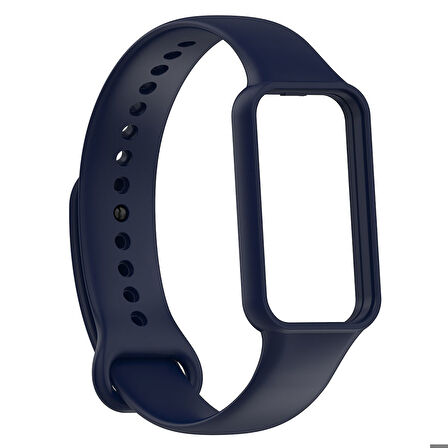 Xiaomi Amazfit Band 7 Uyumlu Kordon Silikon Soft Yüzey Yumuşak Zore KRD-87 Kayış Lacivert
