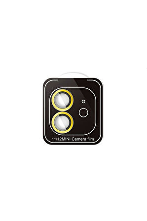 Apple iPhone 11 Uyumlu Zore CL-11 Safir Parmak İzi Bırakmayan Anti-Reflective Kamera Lens Koruyucu Gold