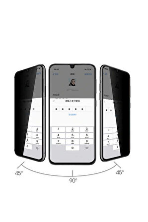 Samsung Galaxy A04E Uyumlu Davin 5D Privacy Cam Ekran Koruyucu