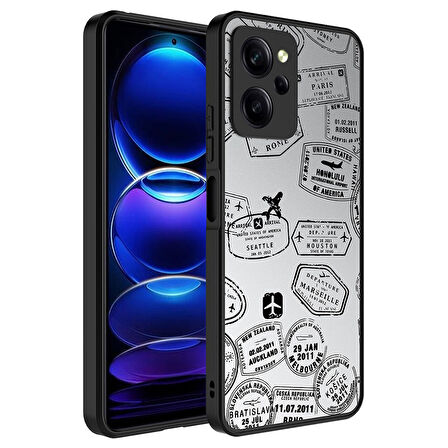 Xiaomi Poco X5 Pro Uyumlu Kılıf Aynalı Desenli Kamera Korumalı Parlak Zore Mirror Kapak Seyahat