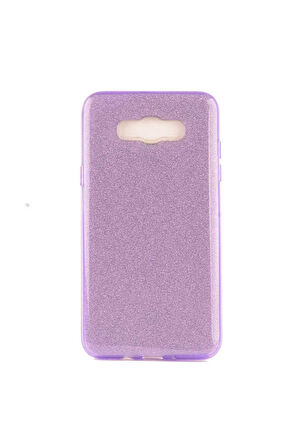 Samsung Galaxy J7 Core Uyumlu Kılıf Zore Shining Silikon Mor