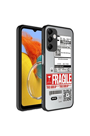 Samsung Galaxy M14 Uyumlu Kılıf Aynalı Desenli Kamera Korumalı Parlak Zore Mirror Kapak Fragile