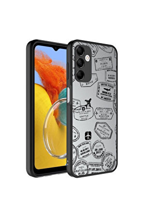 Samsung Galaxy M14 Uyumlu Kılıf Aynalı Desenli Kamera Korumalı Parlak Zore Mirror Kapak Seyahat