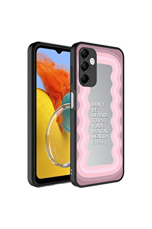 Samsung Galaxy M14 Uyumlu Kılıf Aynalı Desenli Kamera Korumalı Parlak Zore Mirror Kapak Ayna