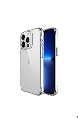 Apple iPhone 13 Pro Uyumlu Kılıf Zore Şeffaf Ultra İnce Airbag Tasarımlı Okka Kapak