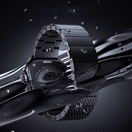 Apple Watch 38mm Uyumlu Kordon Karbon Fiber 600D Zore KRD-90 Kayış