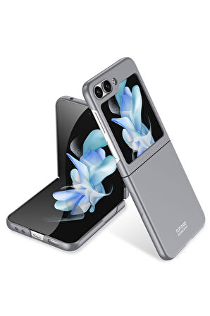 Samsung Galaxy Z Flip 5 Uyumlu Kılıf Zore Sert Kıpta Kapak Gri