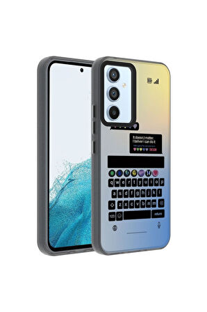 Samsung Galaxy A14 Uyumlu Kılıf Desenli Zore Dragon Sert Kapak Klavye