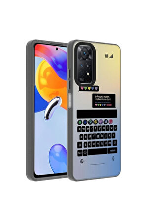 Xiaomi Redmi Note 12 Pro 4G Uyumlu Kılıf Desenli Zore Dragon Sert Kapak Klavye