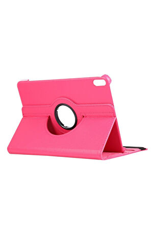Huawei Honor Pad 8 Uyumlu Zore Dönebilen Standlı Kılıf Pembe Koyu