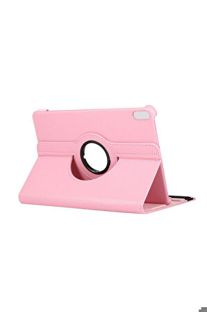 Huawei Honor Pad 8 Uyumlu Zore Dönebilen Standlı Kılıf Pembe