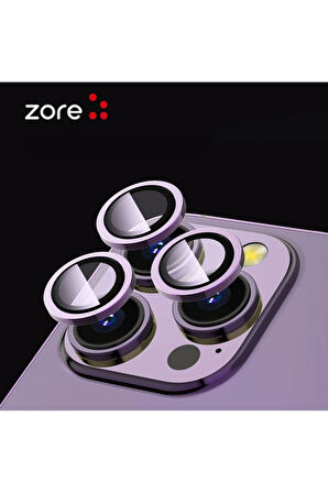 Apple iPhone 15 Uyumlu Zore CL-12 Premium Safir Parmak İzi Bırakmayan Anti-Reflective Kamera Lens Koruyucu Yeşil