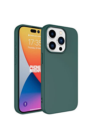 Apple iPhone 15 Pro Max Uyumlu Kılıf Zore LSR Lansman Kapak Koyu Yeşil