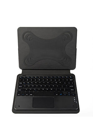 Zore Border Keyboard 8" inç Universal Bluetooh Bağlantılı Standlı Klavyeli Tablet Kılıfı