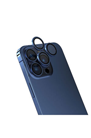 Apple iPhone 15 Pro Max Uyumlu Zore CL-13 Kamera Lens Koruyucu Midnight